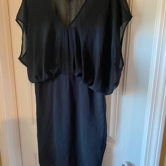 Torrid size 1 little black dress knee length Swiss dot on top - Picture 3 of 6